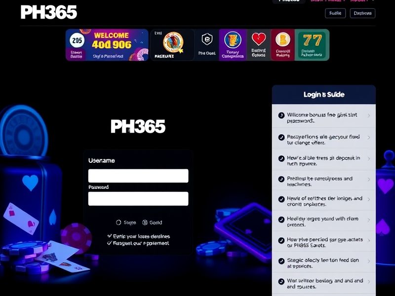 Welcome to ph365 Casino Login – your gateway to premier online gambling. Access your account, explore top games, and discover exclusive bonuses at ph365casinologin.com.